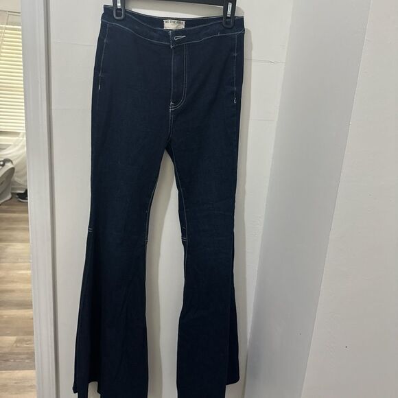 Free People Dark Blue Flare Jeans size 27 - Picture 4 of 12